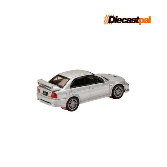 Hobby Japan Mitsubishi Lancer Evolution VI (CP9A) with Mud Flap Satellite Silver 1/64