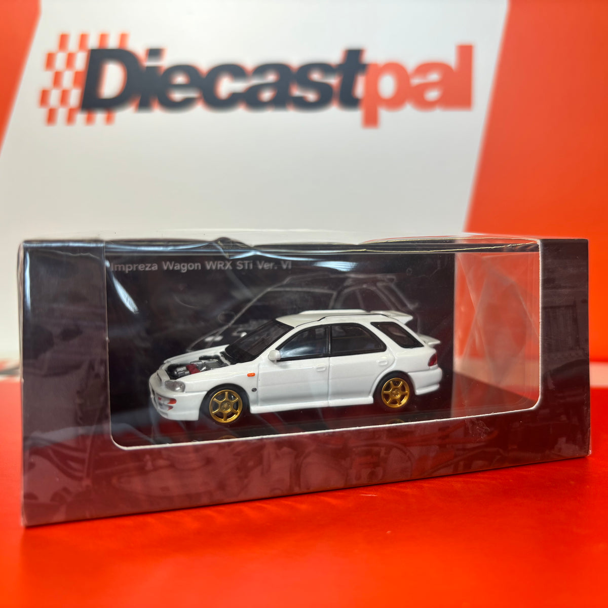 Motor Helix Subaru Impreza Wagon WRX STI GF8 White 1/64
