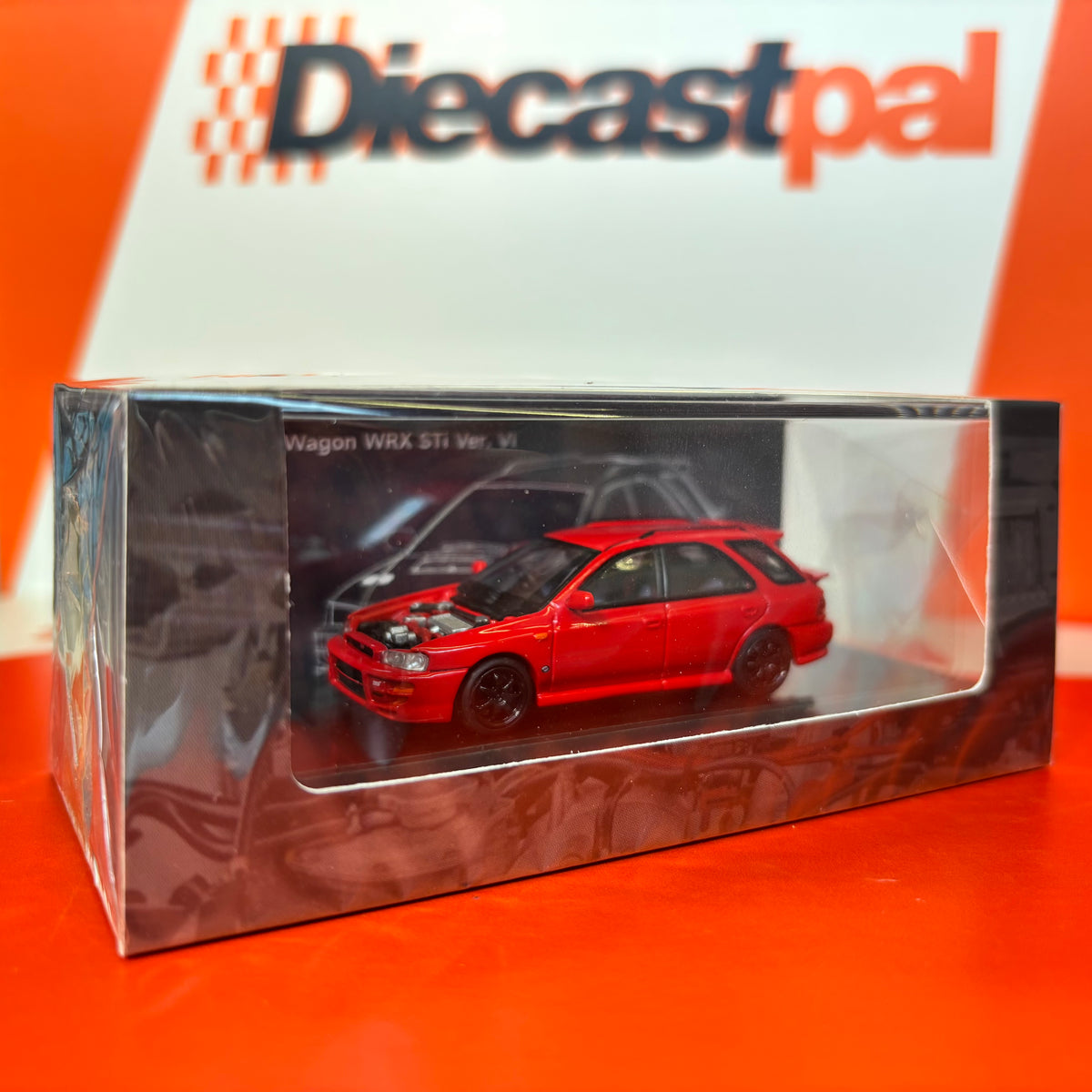 Motor Helix Subaru Impreza Wagon WRX STI GF8 Red 1/64