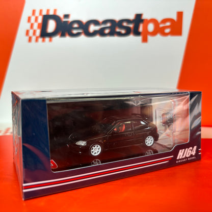 Hobby Japan Honda Civic Type R EK9 with Engine Display Black Pearl 1/64