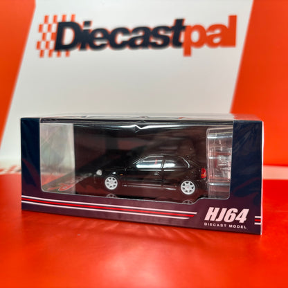 Hobby Japan Honda Civic Type R EK9 with Engine Display Black Pearl 1/64
