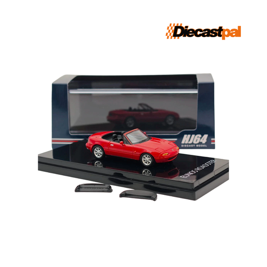 Hobby Japan Mazda MX-5 NA with Tonneau Cover Classic Red 1/64
