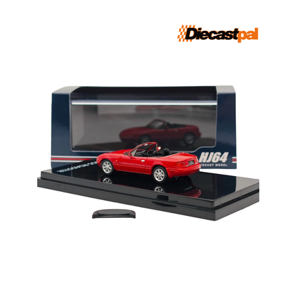 Hobby Japan Mazda MX-5 NA with Tonneau Cover Classic Red 1/64