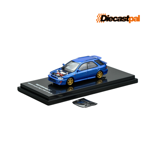 Motor Helix Subaru Impreza Wagon WRX STI GF8 World Rally Blue 1/64