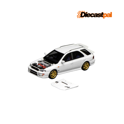 Motor Helix Subaru Impreza Wagon WRX STI GF8 White 1/64
