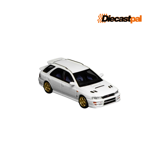 Motor Helix Subaru Impreza Wagon WRX STI GF8 White 1/64