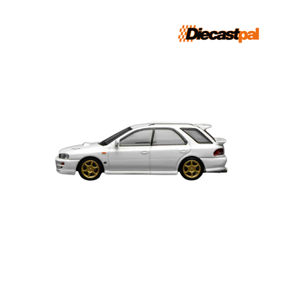 Motor Helix Subaru Impreza Wagon WRX STI GF8 White 1/64