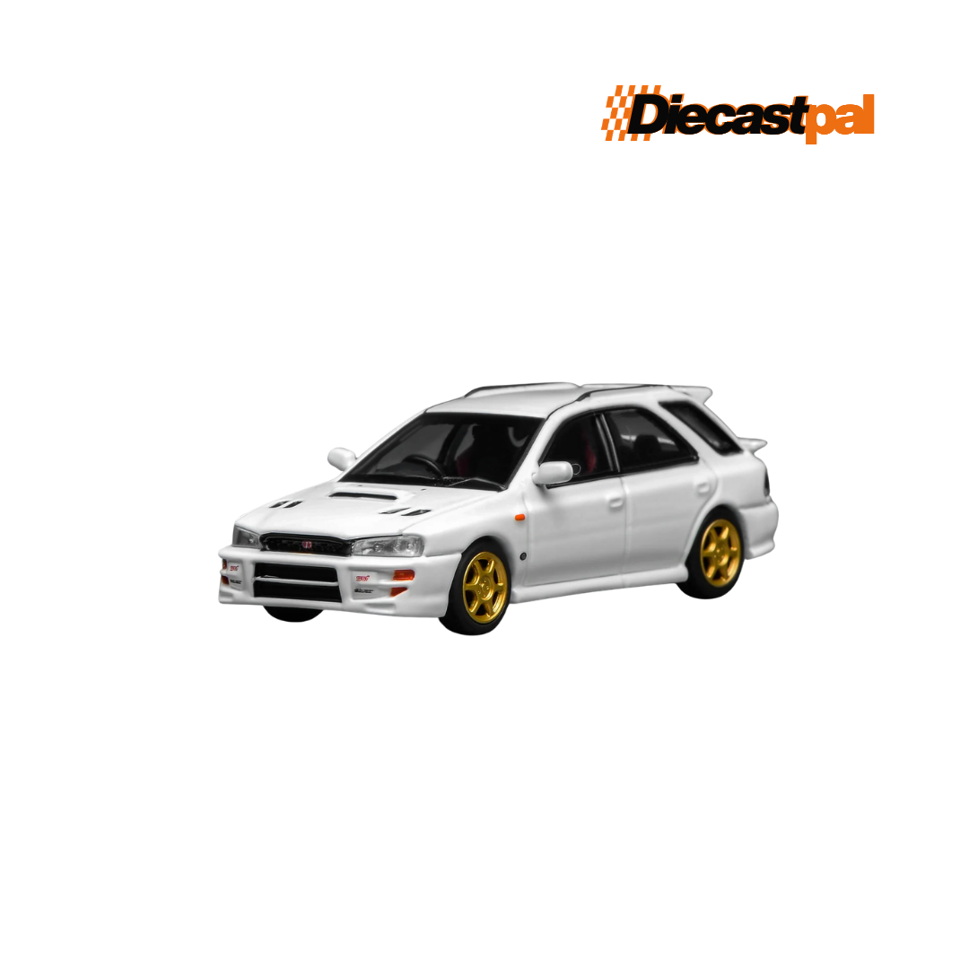 Motor Helix Subaru Impreza Wagon WRX STI GF8 White 1/64