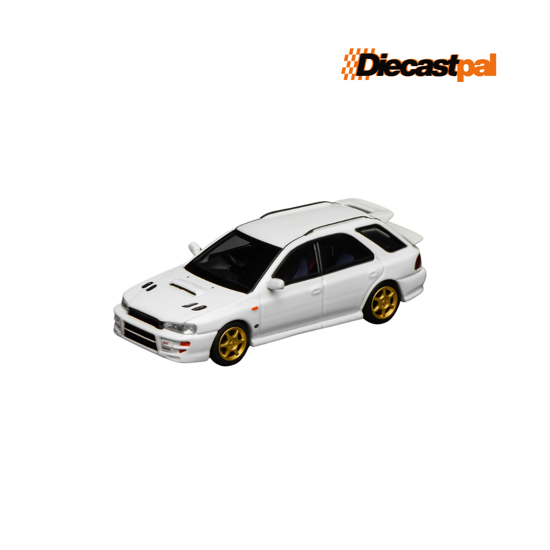 Motor Helix Subaru Impreza Wagon WRX STI GF8 White 1/64