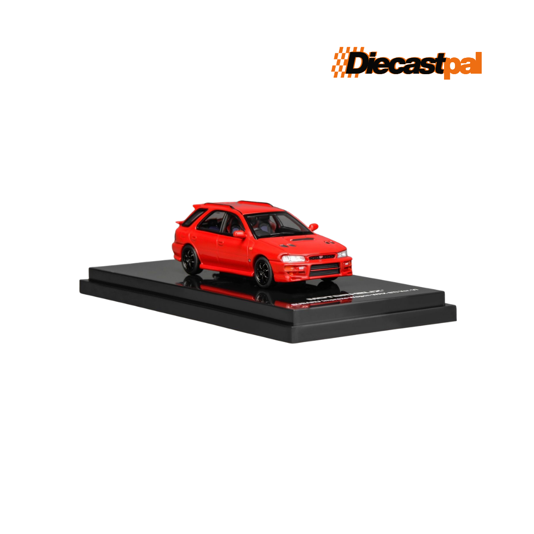 Motor Helix Subaru Impreza Wagon WRX STI GF8 Red 1/64