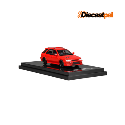 Motor Helix Subaru Impreza Wagon WRX STI GF8 Red 1/64