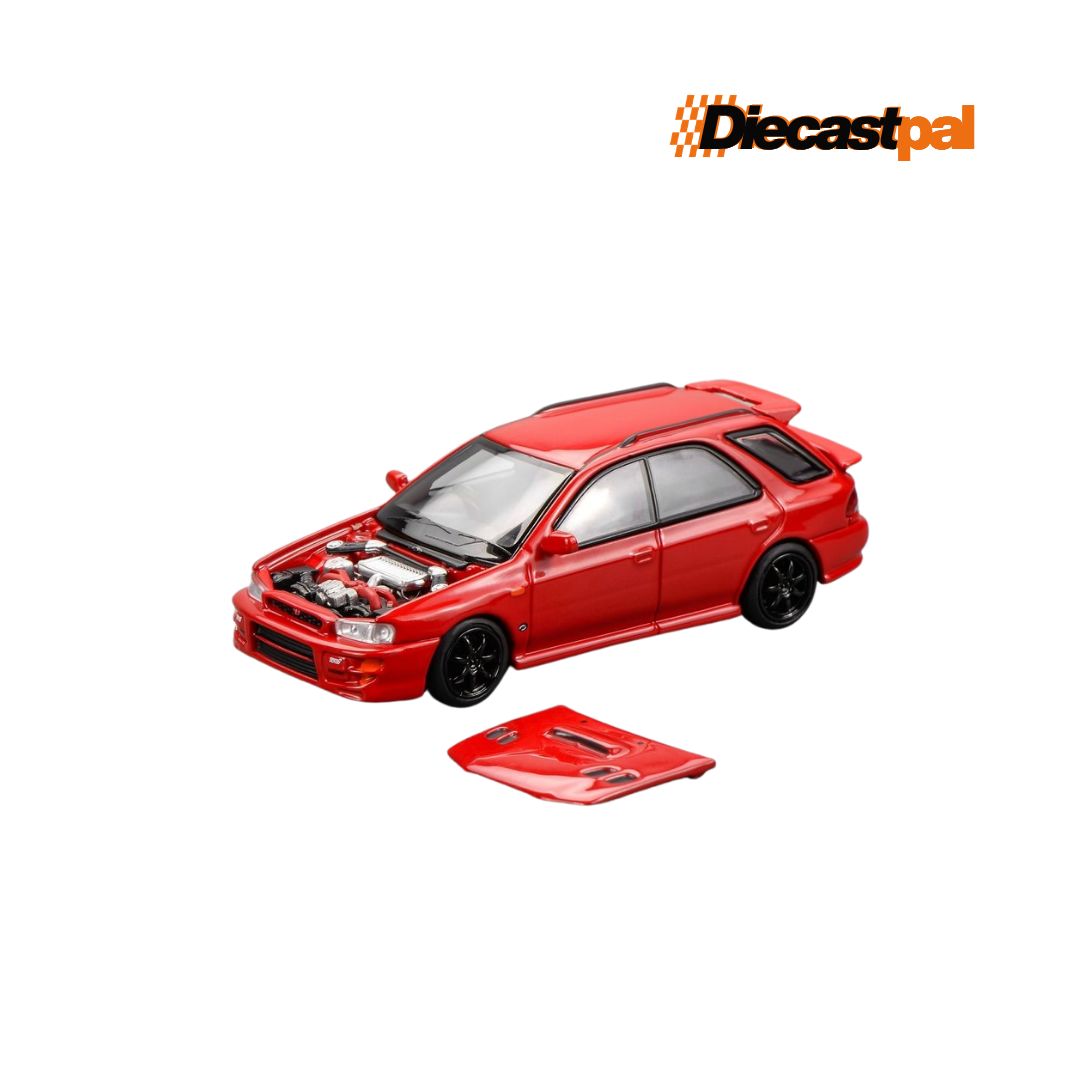 Motor Helix Subaru Impreza Wagon WRX STI GF8 Red 1/64