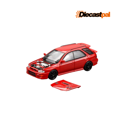 Motor Helix Subaru Impreza Wagon WRX STI GF8 Red 1/64