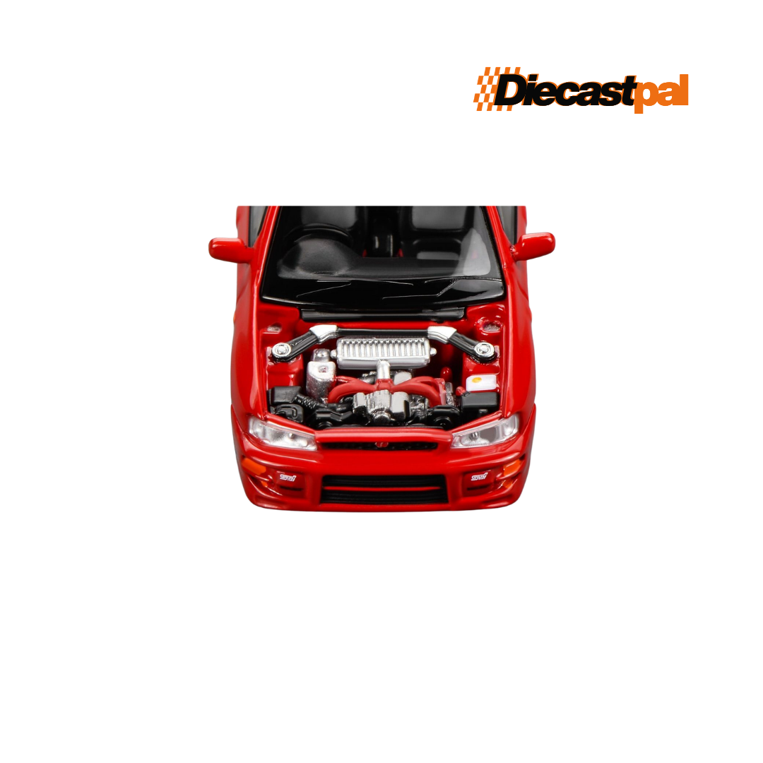 Motor Helix Subaru Impreza Wagon WRX STI GF8 Red 1/64