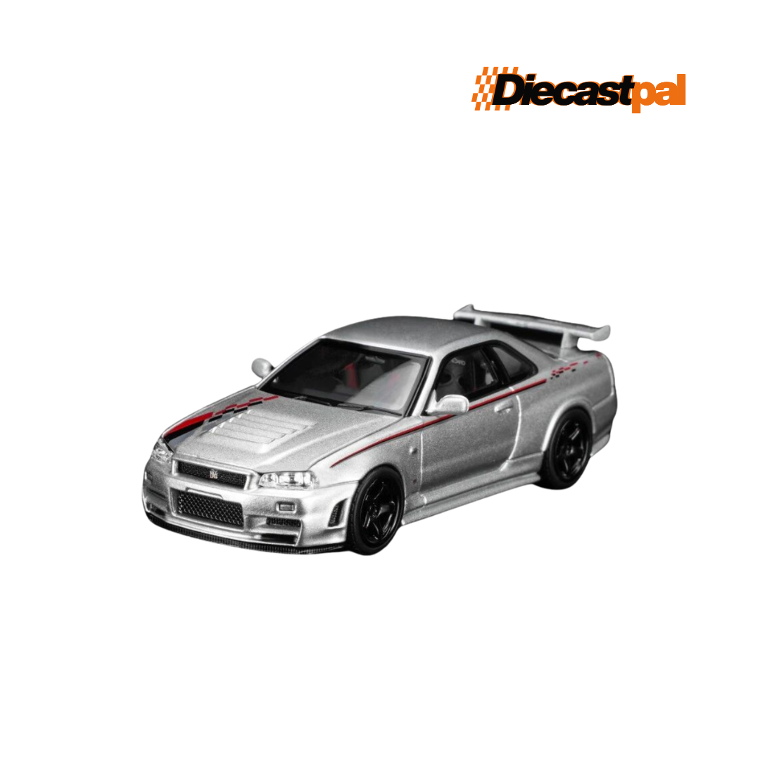 Motor Helix Nissan Skyline GT-R (R34) NISMO Customized Sonic Silver Metallic 1/64