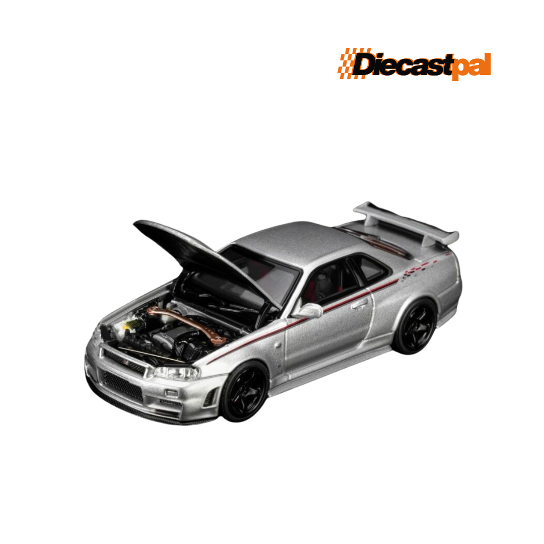 Motor Helix Nissan Skyline GT-R (R34) NISMO Customized Sonic Silver Metallic 1/64