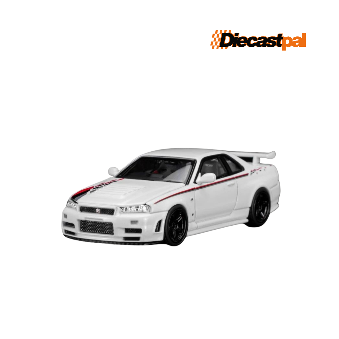 Motor Helix Nissan Skyline GT-R (R34) NISMO White Pearl 1/64
