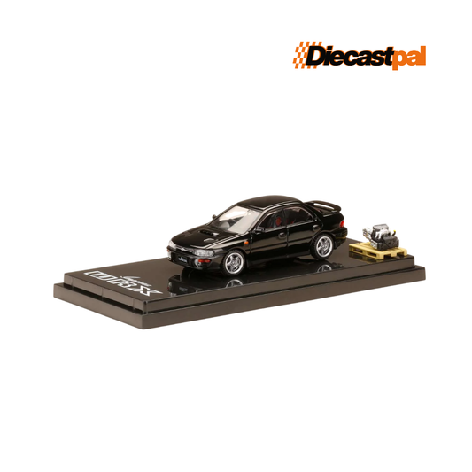 Hobby Japan Subaru Impreza WRX GC8 with Engine Display Black Mica 1/64