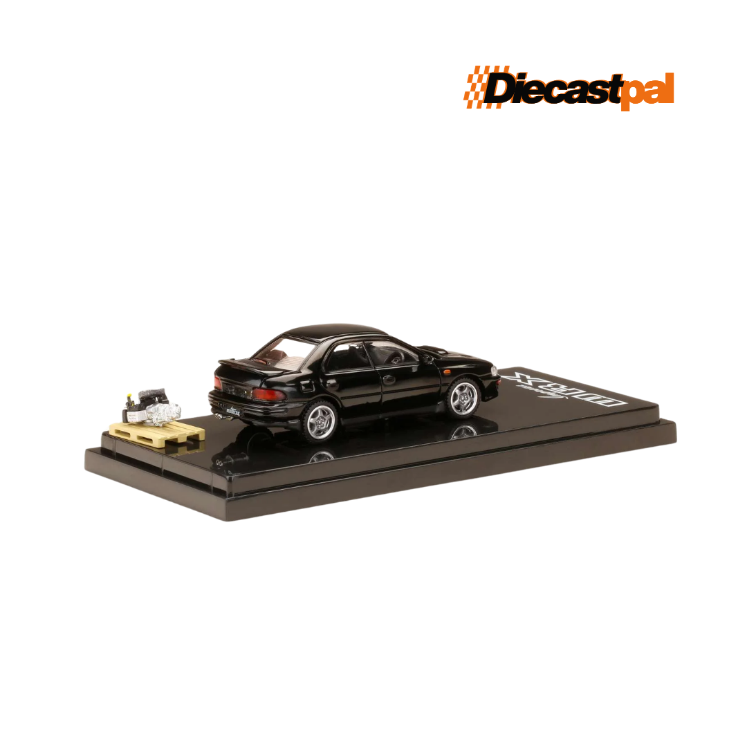 Hobby Japan Subaru Impreza WRX GC8 with Engine Display Black Mica 1/64